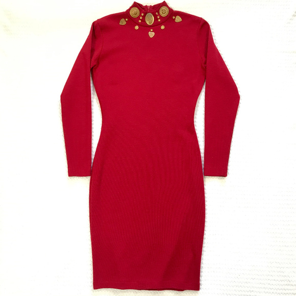 Andrea Jovine Dresses & Skirts - ANDREA JOVINE KNIT WOOL contoured dress S